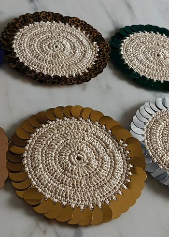 Bohem Tarzı El Yapımı Dekoratif Bardak Altlıkları - Görsel 9