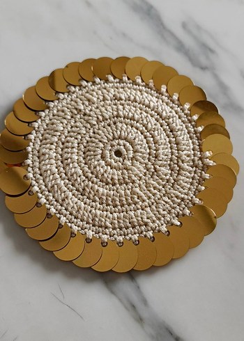 Bohem Tarzı El Yapımı Dekoratif Bardak Altlıkları - Görsel 5