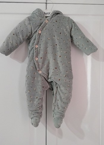 Gri Düğmeli Bebek Tulumu - Görsel 8