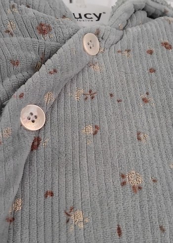 Gri Düğmeli Bebek Tulumu - Görsel 4