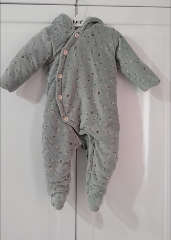Gri Düğmeli Bebek Tulumu - Görsel 5