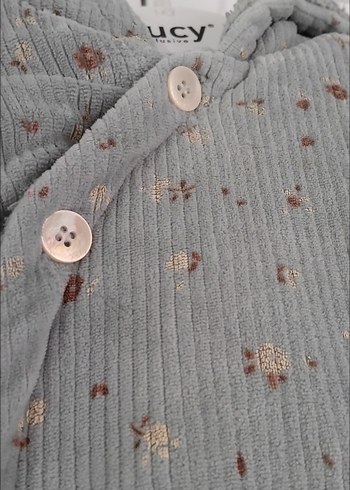 Gri Düğmeli Bebek Tulumu - Görsel 10