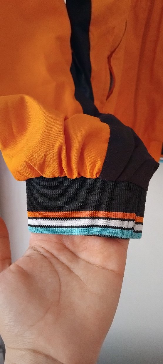 Turuncu Fermuarlı Kadın Spor Ceket - Görsel 4