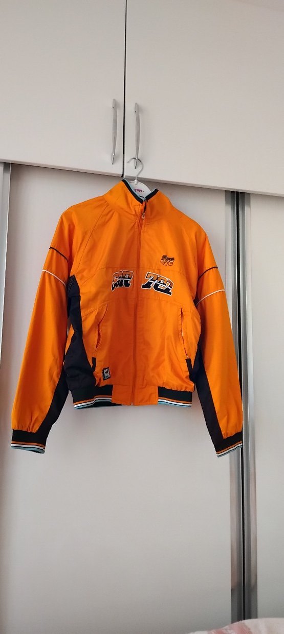 Turuncu Fermuarlı Kadın Spor Ceket - Görsel 2