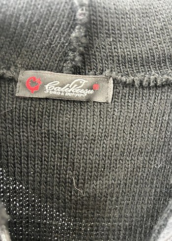 Kapüşonlu Siyah Örgü Triko Hırka - Görsel 4