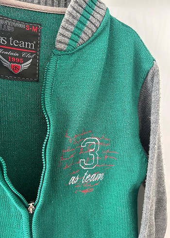 Gri ve Yeşil Erkek Triko Ceket - Görsel 3