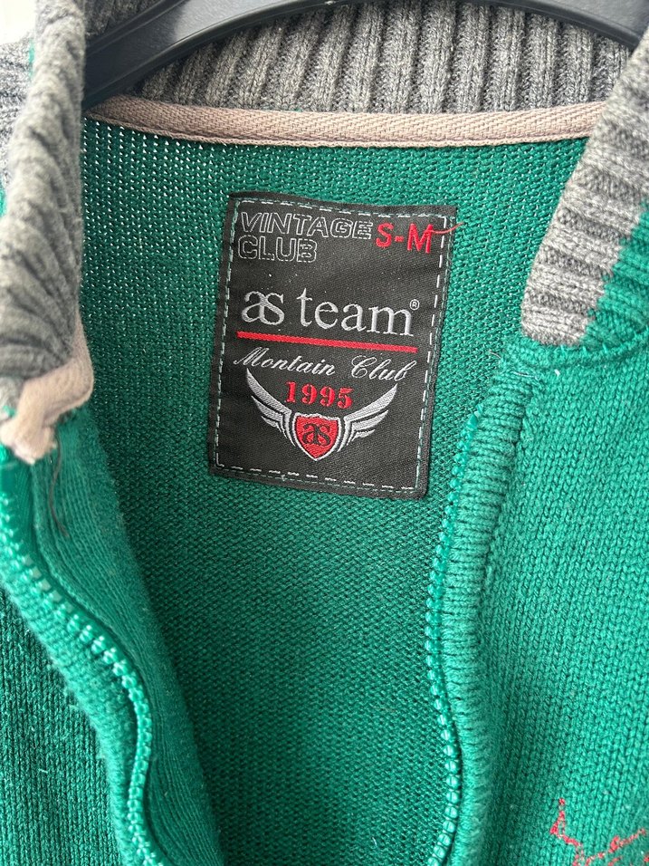 Gri ve Yeşil Erkek  Triko Ceket - Görsel 4