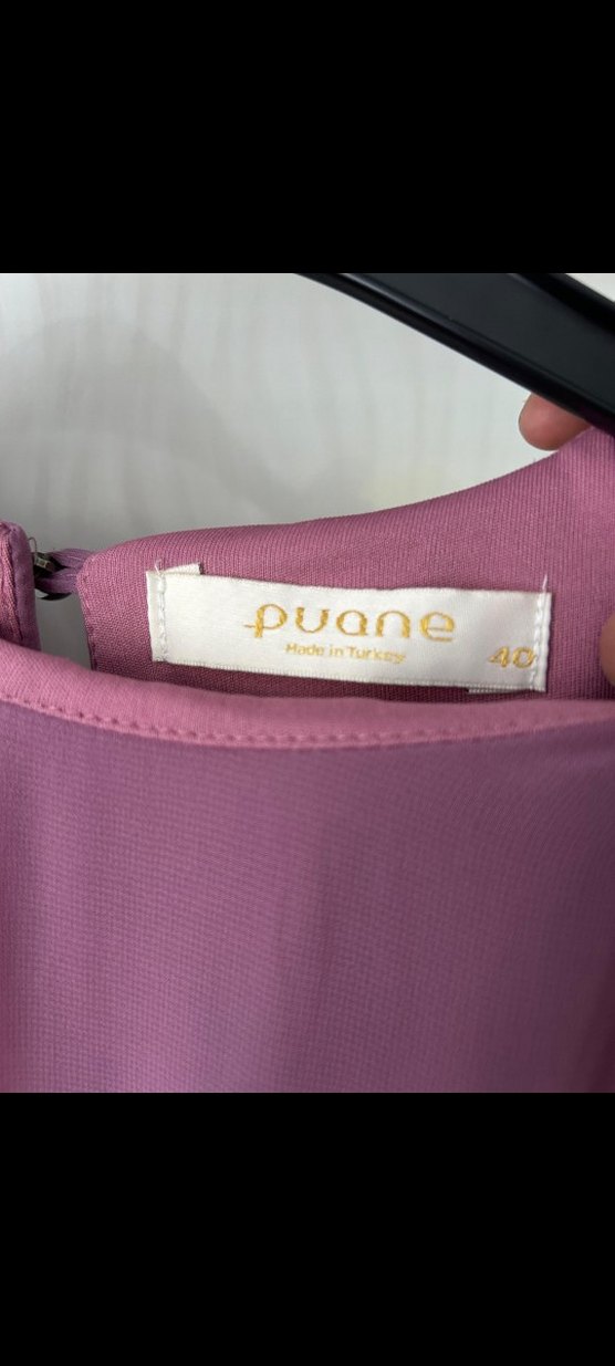 Mor Piliseli Uzun Kadın Elbise - Görsel 5