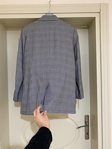 40 Beden Kadın blazer ceket siyah gri ceket