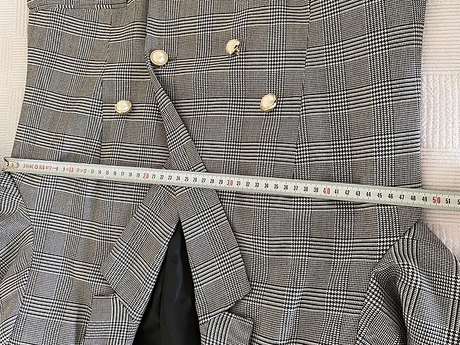 40 Beden gri Renk Kadın blazer ceket siyah gri ceket