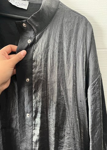 Gri Düğmeli  Midi Kadın takım - Görsel 5