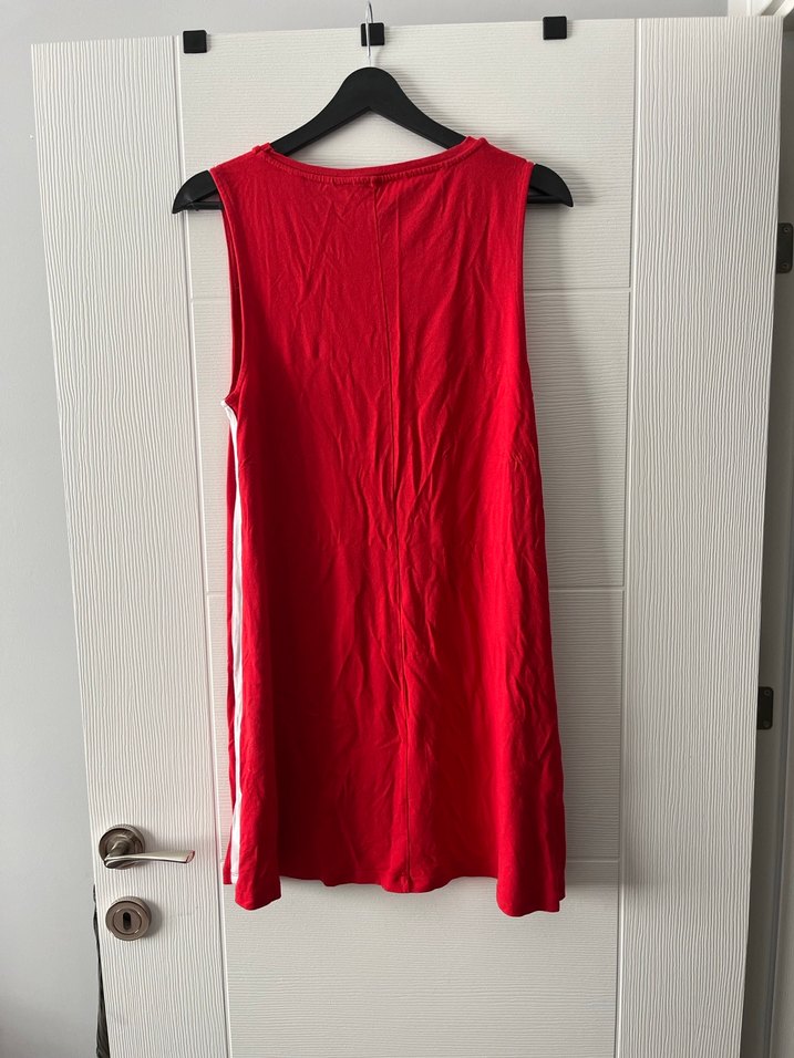 Kırmızı Salaş Midi Spor Elbise - Görsel 4