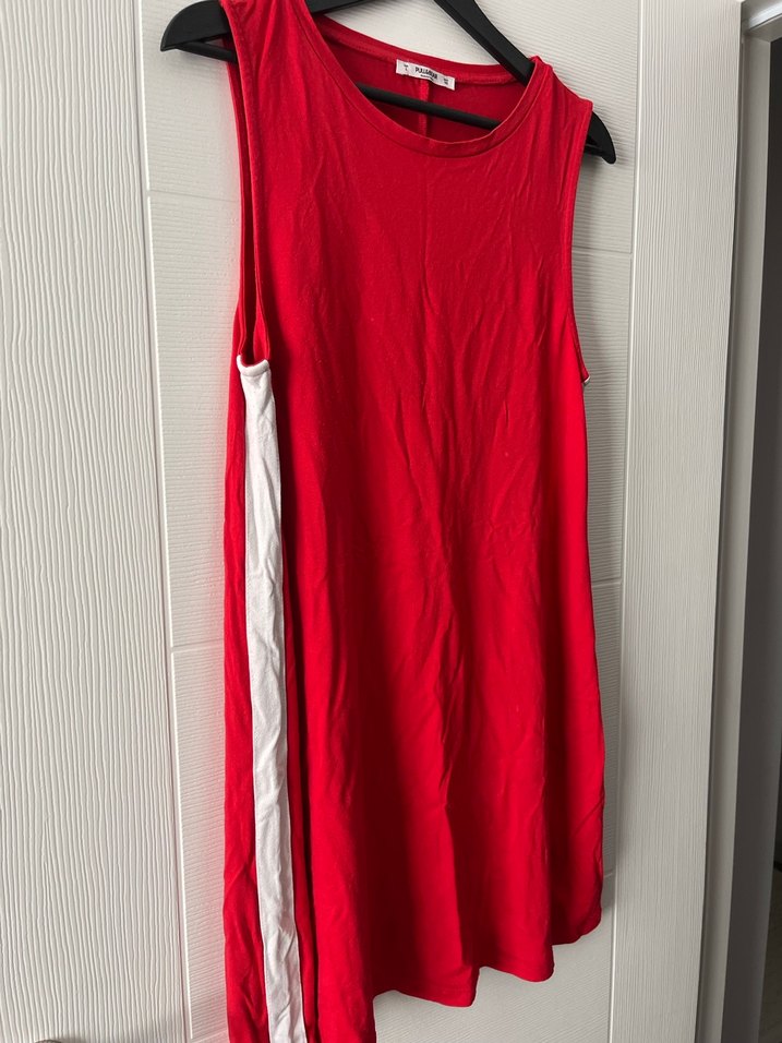 Kırmızı Salaş Midi Spor Elbise - Görsel 2