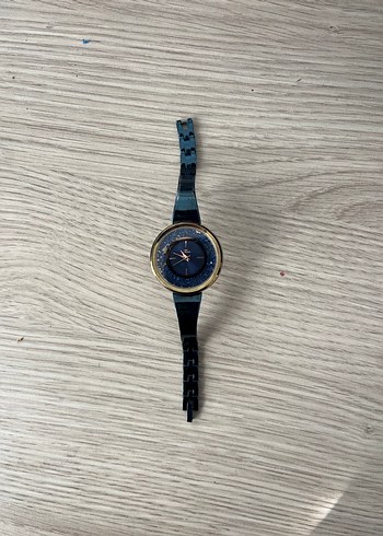 Koyu Renkli lacivert Altın Kadın Kol Saati - Görsel 4