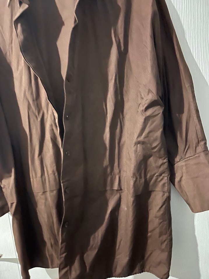 Kadın Kahverengi Keten Gömlek - Görsel 4