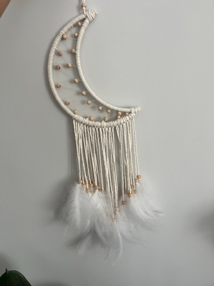 Beyaz Ay Figürlü Duvar Süsü rüya kapanı - Görsel 3