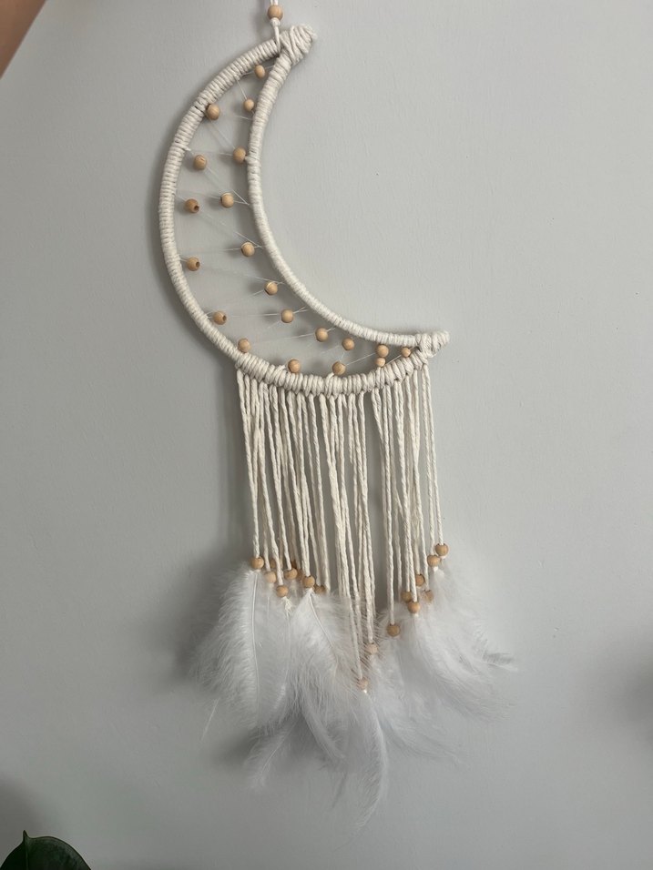 Beyaz Ay Figürlü Duvar Süsü rüya kapanı - Görsel 2