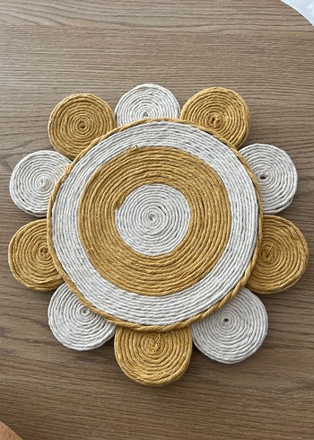 Bohem Tarzda Yuvarlak Hasır Supla duvar süsü - Görsel 4