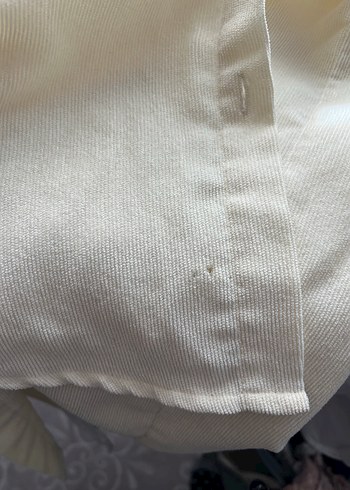 Düğmeli, Uzun Kollu krem Gömlek - Görsel 5