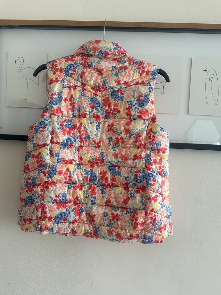 Kızlar için Renkli Çiçek Desenli Yelek - Görsel 3