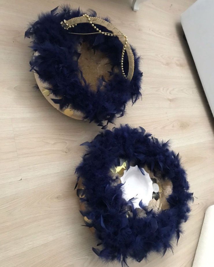 lacivert kina  tepsisi - Görsel 4