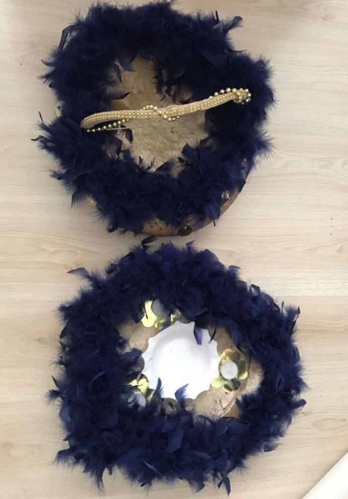 lacivert kina  tepsisi - Görsel 3