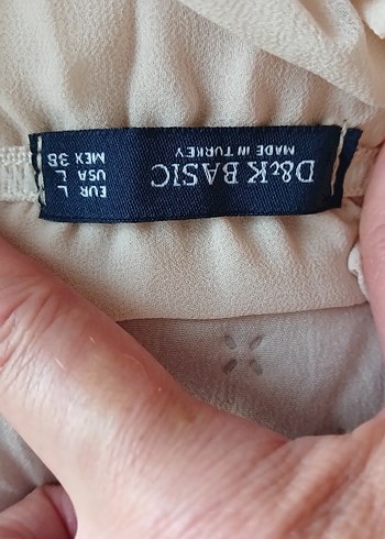 Bej şifon krop  Fırfırlı Bluz - Görsel 6