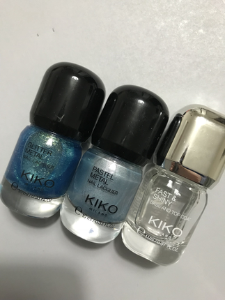 Kiko KiKO Milano Metalik ve Glitter Oje ile Top Coat
