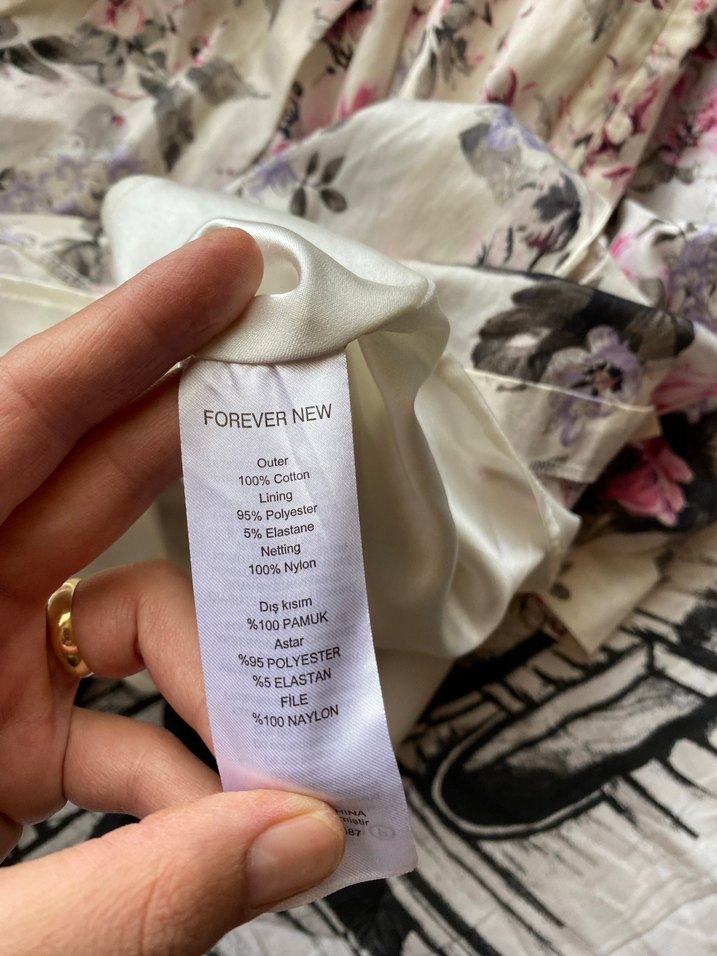 Pembe Çiçekli Kemerli Mini Elbise - Görsel 4