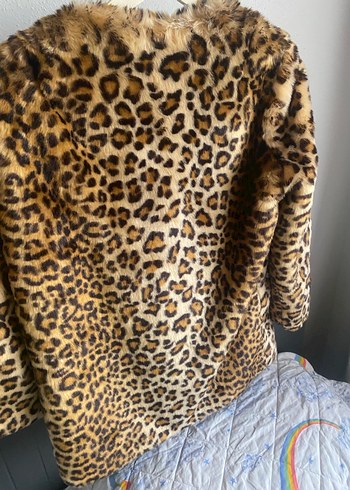 Stradivarius Leopar Desenli Suni Kürk Kadın Mont