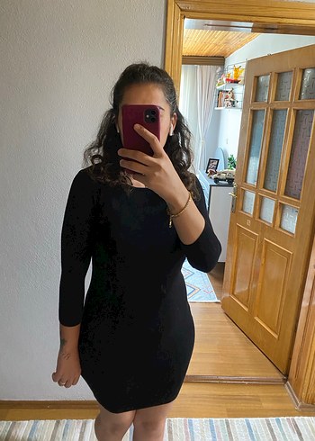 m Beden siyah Renk Karol slim mini elbise