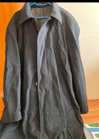 Siyah Uzun Salaş Erkek Kaban - Görsel 2