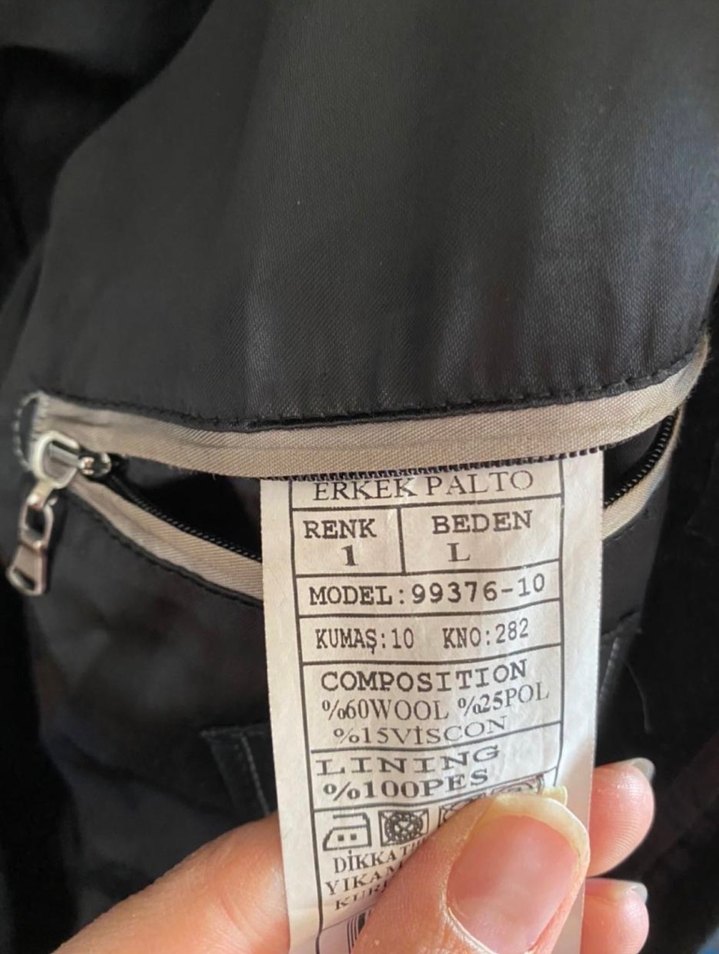 Siyah Uzun Salaş Erkek Kaban - Görsel 4