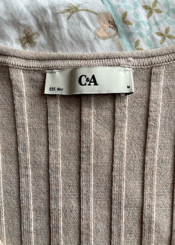 Bej V Yaka Triko likralı Kazak - Görsel 2