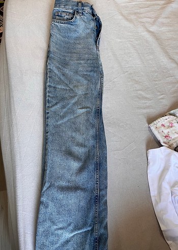 Diğer Düğmeli Mavi Kadın Denim Pantolon