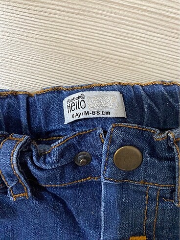 6-9 Ay Beden Jean kargo pantolon