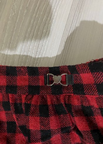 36 Beden Kırmızı Ekose Etek
