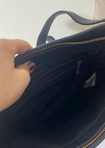 Deri Siyah Kadın Omuz Çantası - Görsel 3