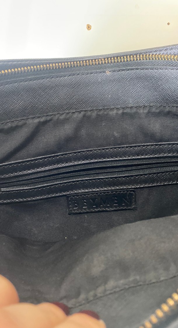 Deri Siyah Kadın Omuz Çantası - Görsel 2