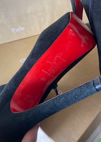 Siyah Süet Stiletto Topuklu Kadın Bot - Görsel 4