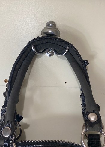 Tokalı Desenli Siyah Deri Kadın Çanta - Görsel 2