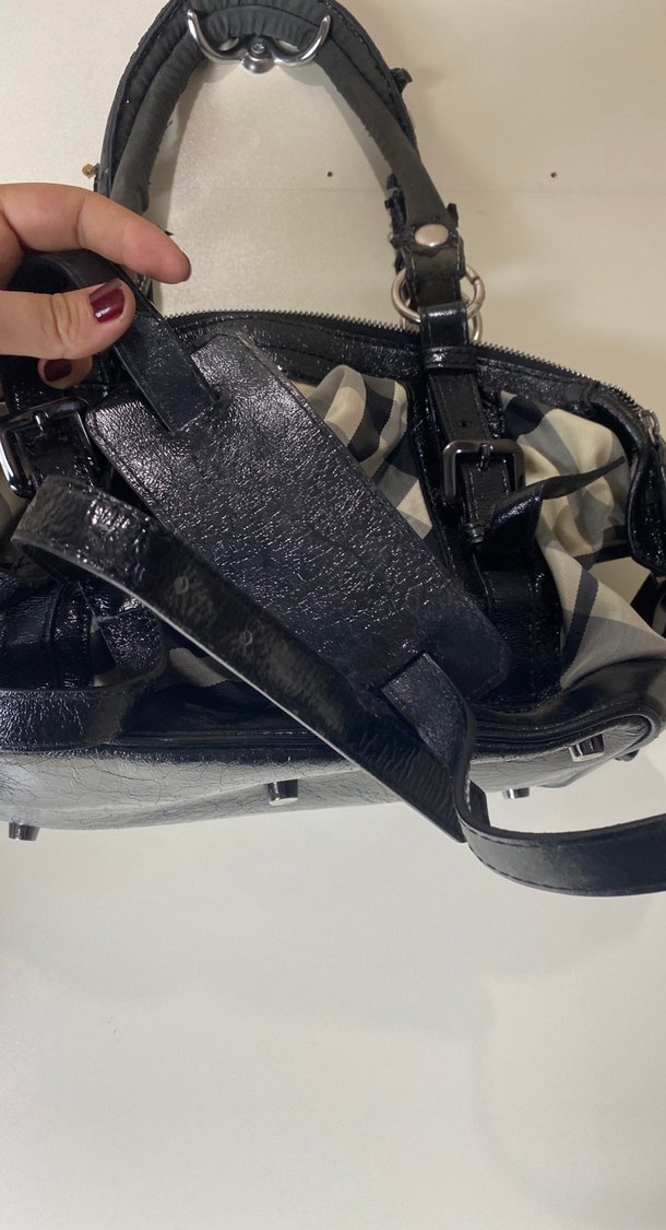 Tokalı Desenli Siyah Deri Kadın Çanta - Görsel 3