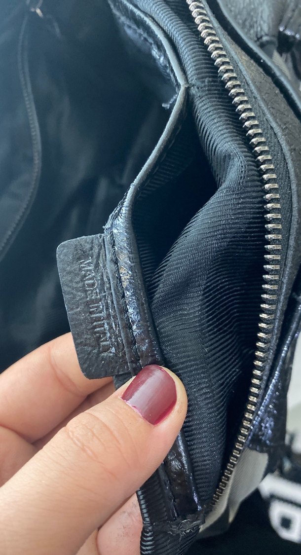 Tokalı Desenli Siyah Deri Kadın Çanta - Görsel 5