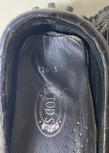 Tod's Siyah Deri Yılan Desenli Dolgu Topuklu Kadın Loafer