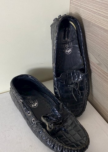 37 Beden siyah Renk Siyah Deri Yılan Desenli Dolgu Topuklu Kadın Loafer