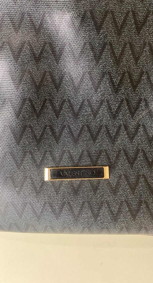 Fermuarlı Mavi Desenli Kadın Çanta - Görsel 2