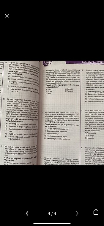  Beden Renk Tyt paragraf yaprak test