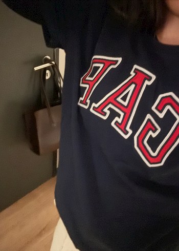 lacivert GAP Baskılı oversize Tişört - Görsel 2