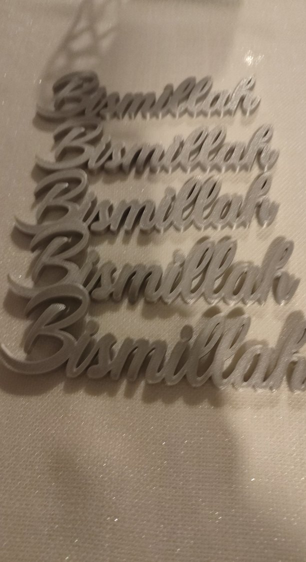 Bej Gri Minimalist Bismillah Erkek Rozeti - Görsel 2