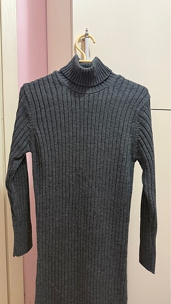 Gri kazak elbise - Görsel 6